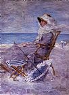 Unknown Artist Woman on the Sea Shore painting